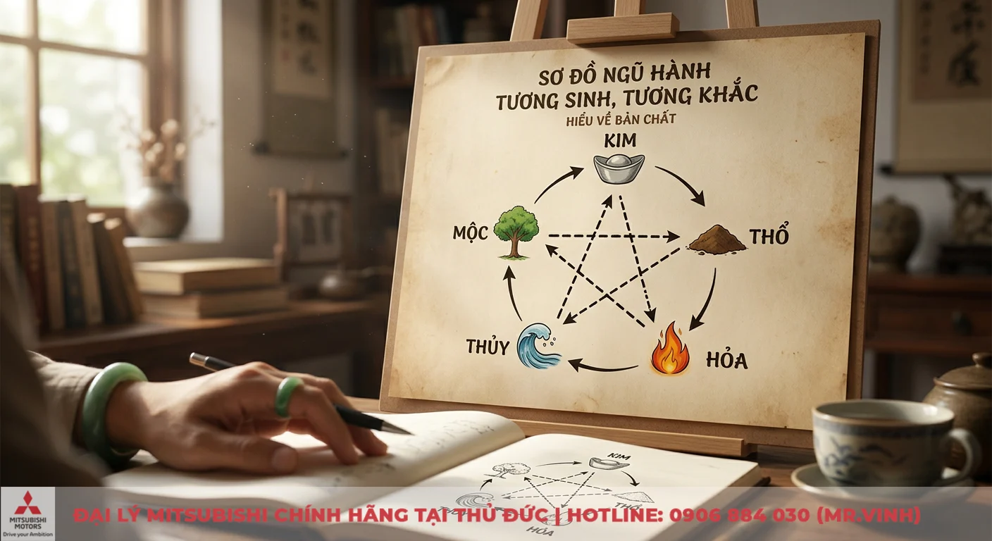 Tuổi Tý mua xe hợp màu gì: Chọn màu phong thủy thu hút tài lộc 2 Tìm hiểu về Ngũ Hành tương sinh, tương khắc với các yếu tố Kim, Mộc, Thủy, Hỏa, Thổ trong phong thủy